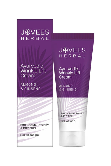 Jovees Herbal Almond & Ginseng Wrinkle Lift Face Cream | Anti-Wrinkle & Anti-Ageing Face Cream | All Skin Types | Paraben & Alcohol Free | 60gm